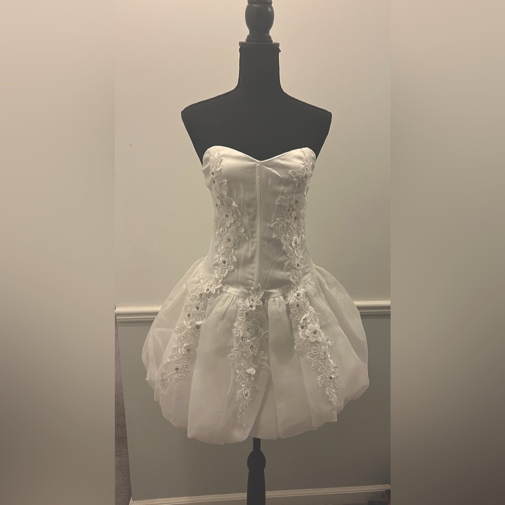 Betsey Johnson White Strapless Dress